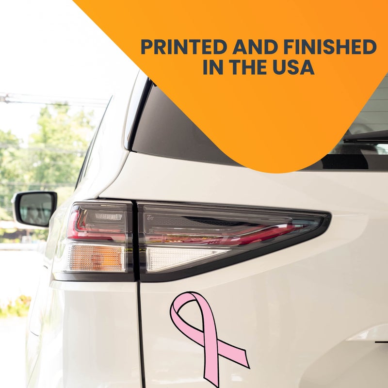 Magnet Me Up Support Breast Cancer Awareness Month, Pink Ribbon Magnet Decal, 3.5x7 Inches, Heavy Duty Automotive Magnet for Car Truck SUV, Any Magnetic Surface, Great Gift Idea, Crafted in USA - Image 3